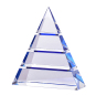 Дешевая красота лучший дизайн прозрачный многослойный треугольный хрустальный трофей для деловых подарков