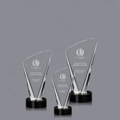 Trofeo de placa de cristal de grabado láser transparente para comercio al por mayor de China 2020 para decoración