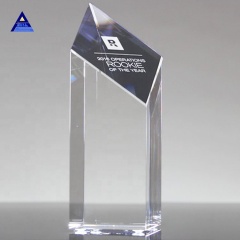 High Quality Laser Engraved Blank Crystal Obelisk Trophy Award