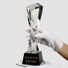 Crystal Clock Crystal Award Et Trophées Trophée De L'horloge En Cristal