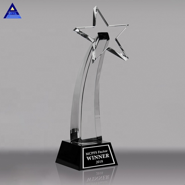 Trofeo de cristal de estrella de nuevo diseño 2020 para la Copa de la empresa escolar