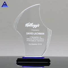Заводская продажа Diamond Clear Flame Shape Gratitude Custom Awards Trophy