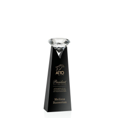 2020 Новая мода Black Base V-образная оптовая награда Diamond Shape Crystal Award