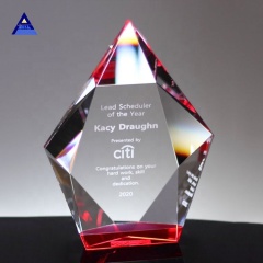 Récompenses de trophée en cristal optique d'obélisque de haute qualité pour la gravure au laser