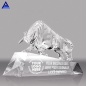 Китайский поставщик Новейший дизайн Роскошный прозрачный цвет Бык Форма Хрустальная табличка Награда Трофей