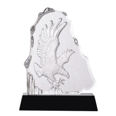 Домашний декор для рабочего стола 3D-модели Животное Летающий хрустальный орел Скульптура для сувенирного подарка