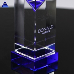 K9 Crystal Encore Blue Crystal Awards faits à la main pour les employés