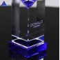 Handmade K9 Crystal Encore Blue Crystal Awards For Employees