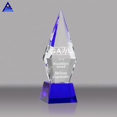 Günstige blanko lasergravierte Crystal Iceberg Trophy Glass Transparent Award für Souvenirs