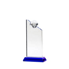 Hervorragende Trophäe aus K9-Glas mit optischer Kristallkugel für Business Leadership Trophy Awards mit Sockel