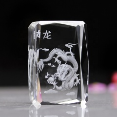 Signos del zodiaco chino Regalos de cumpleaños Cristal láser 3D Para regalos de cumpleaños Cristal láser 3D