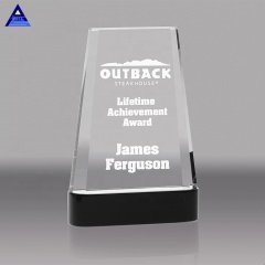 Premios de trofeo de cristal óptico de montaña personalizados de alta calidad en blanco para grabado láser