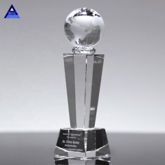 2020 nuevos productos calientes K9 Crystal Glass Globe Award Earth a la venta