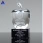 Printing Custom Design Classic Apple Shaped Crystal Award Trophy For Paperweight