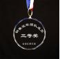 Diseño de Metal personalizado barato de China, medalla de premio de Metal de cristal 3D deportivo para correr maratón con cinta de sublimación