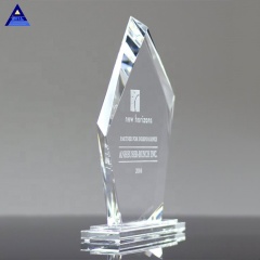 Produits les plus vendus clairs trophées et récompenses en cristal de métro de forme personnalisée pour cadeau souvenir