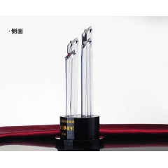 Оптовые дешевые пользовательские пентаграммы звезда хрустальный обелиск трофей ледяной пик хрустальное стекло награды
