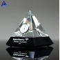 Классические настольные хрустальные стеклянные пирамидальные часы треугольные хрустальные настольные часы для сувенирных подарков