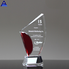 Sublimación personalizada 3D Clear Glass Crystal Premios en blanco con logotipo
