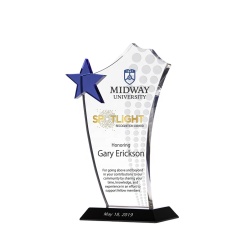 Новый дизайн Custom Crystal Blank Star Plaque Trophy Crystal Glass Awards