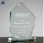Factory Wholesale Customized Logo Jewel Beveled Jade Glass Crystal Award Trophy For Sublimation