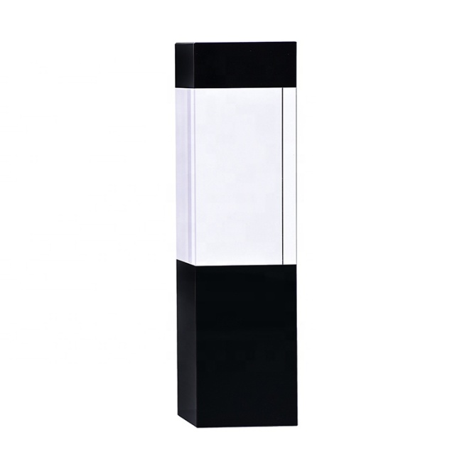 Forma rectangular Hermoso cubo de cristal láser 3D con base negra Cristal de alta calidad para regalo