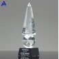 Custom Crystal Pillar Monumental Globe Obelisk Trophy for Majestic Business Awards