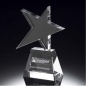 Unique design pentagon crystal trophy star crystal glass awards