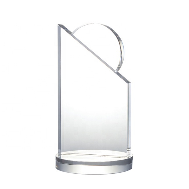Yiwu fournisseur vente en gros vente chaude de luxe nouveau verre personnaliser trophée vierge pour les événements commémoratifs souvenirs