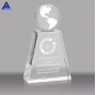 Premio de trofeo de globo de mano de cristal de diseño único para recuerdo de feria