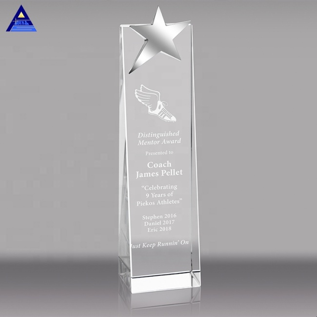 12-летний выпускной подарок Star Pillar Laser Crystal Award Crystal Trophy