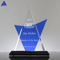 Cristal de cristal de pirámide de reconocimiento de sinergia de pisapapeles de decoración en blanco personalizado de lujo de alta calidad
