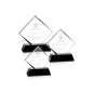 Wholesale low price black and white transparent business custom fashion crystal award