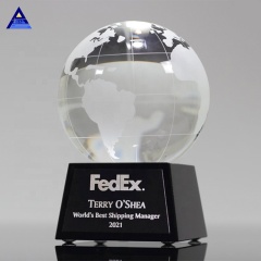 Récompense Type de Produit Et Globe De Cristal Europe, Trophée Globe Monde Cristal Pas Cher Avec Carte Du Monde
