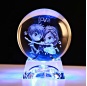 FS кристалл горячая распродажа 3D лазерная гравировка прозрачная круглая форма кристалл ремесло фотография хрустальный шар со светодиодной основой