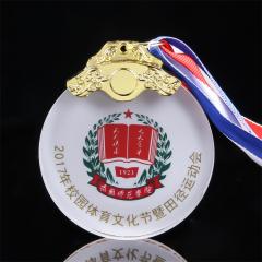 Cheap Wholesale Crystal Ribbon Award Custom Glass Medals Sports Medal For Souvenir Gifts