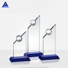 2021 Новый дизайн Премия за деловое сотрудничество Дизайн прозрачный хрустальный трофей земного шара
