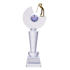 Hochwertige Sportfigur Skulptur Benutzerdefinierte Goldfarbe Metall Golf Trophy für Sport Souvenir