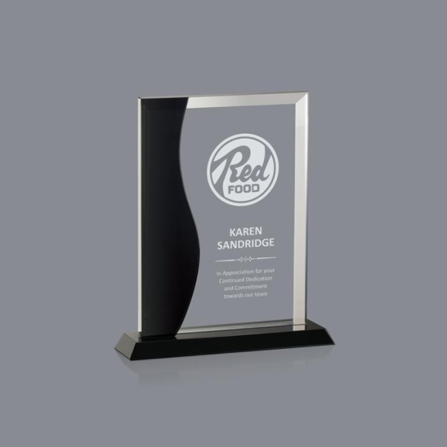 Customize Cheap Blank Crystal Glass Awards Shield, Award Certificate Plaques