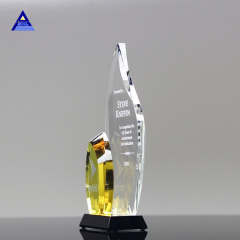 High Quality Clear Flame Shape Newest K9 Crystal Blank Trophy