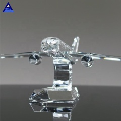Custom Handmade 3D Clear Briefbeschwerer Crystal Airplane Award für Business-Souvenirs-Geschenk