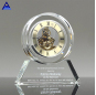 Spot Wholesale Transparent Crystal Mechanical Office Clock Custom Desk Crystal Clock For Gift