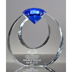 Трофей диаманта ясности классиков оптически стекла кристаллический для подарков дела сувенира