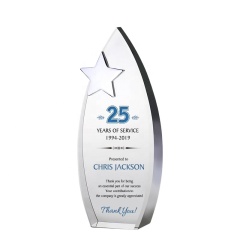 Оптовая продажа Flame Crystal Award Crafts Blank Trophy Glass Star хрустальная табличка