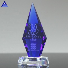 Pujiang Factory Conception de diamant unique Trophée de cristal d'azurite personnalisé Récompenses et trophées personnalisés