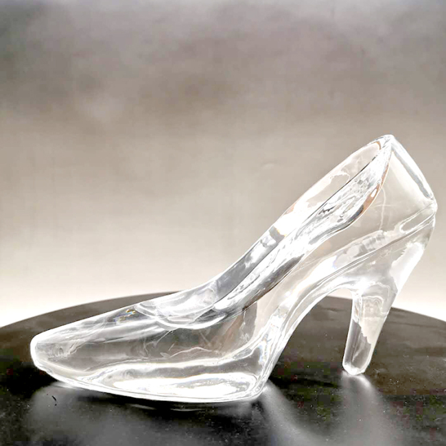 Neue Kristallglasschuhe Prinzessin Hochhackige Schuhe für Hochzeit Geburtstag Souvenir Home Decoration Romantisches Geschenk