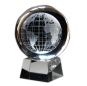 3D Mondkristallkugel Briefbeschwerer Lasergravierte Glaskugel Display Globus Meditationskugel Wohnkultur mit Kristallständer