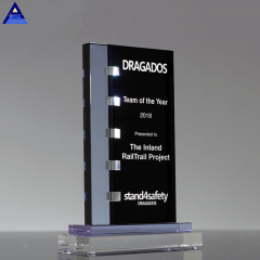 2019 Pujiang New High Quality Custom Designs Glass Award Crystal Trophy Blanks Plaque