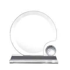 Trofeo y premio cristalinos profesionales del cristal del golf con el trofeo cristalino mental de la forma de la bola