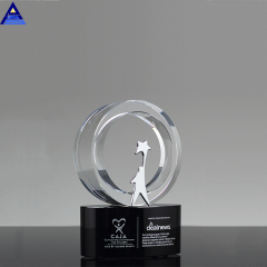 2019 Le plus récent cadeau en cristal Crystal Award Trophée Trophée en verre transparent